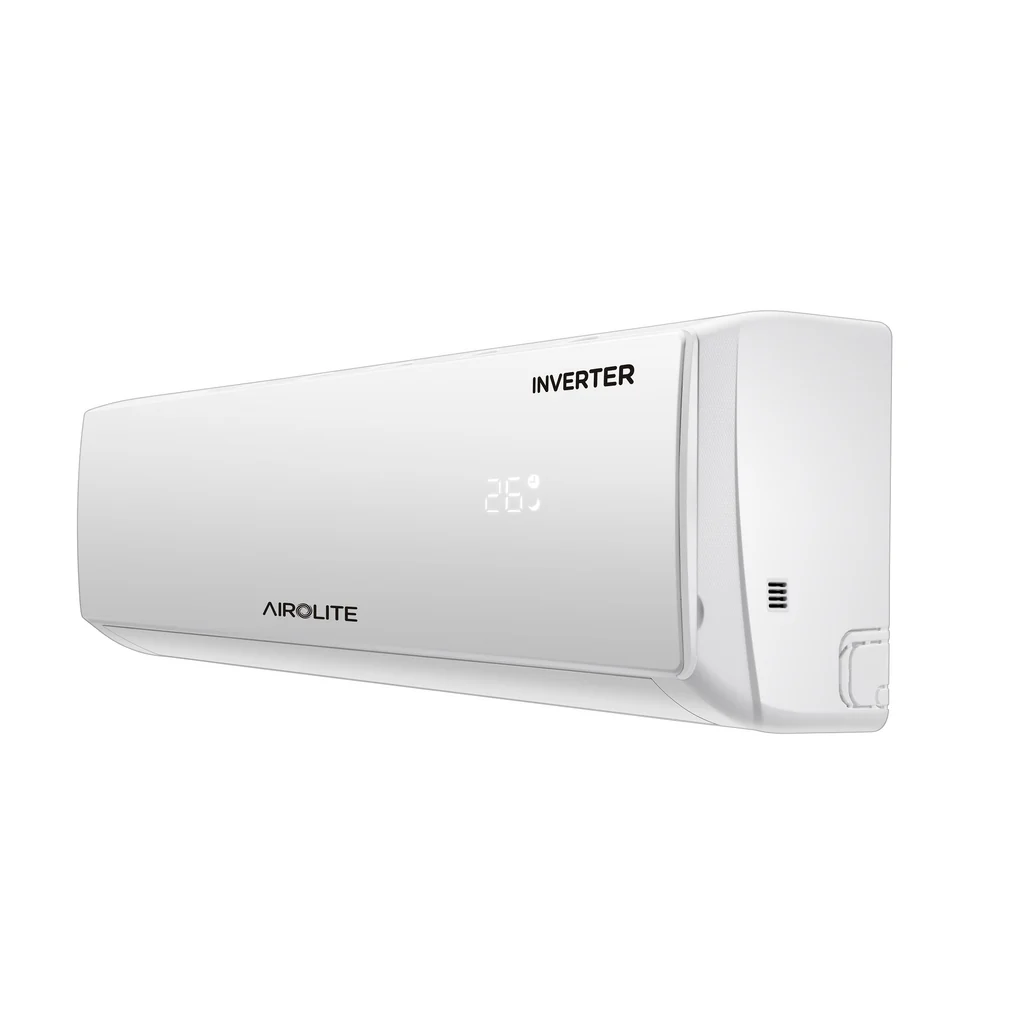Aire Acondicionado Split Muro Inverter R410A Airolite con tecnología Inverter, refrigerante ecológico y control Wi-Fi.